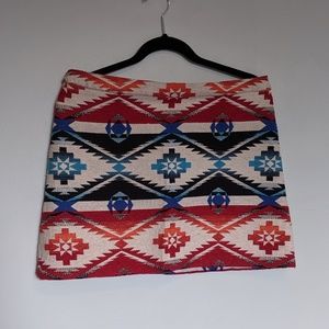 Topshop aztec mini skirt